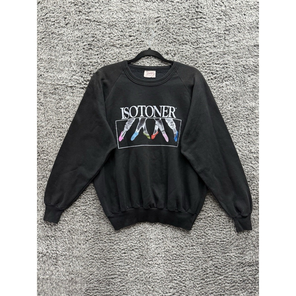 Vintage‎ 1990s ISOTONER Sweatshirt  Long Sleeves Back Hit MADE IN Canada Size XL